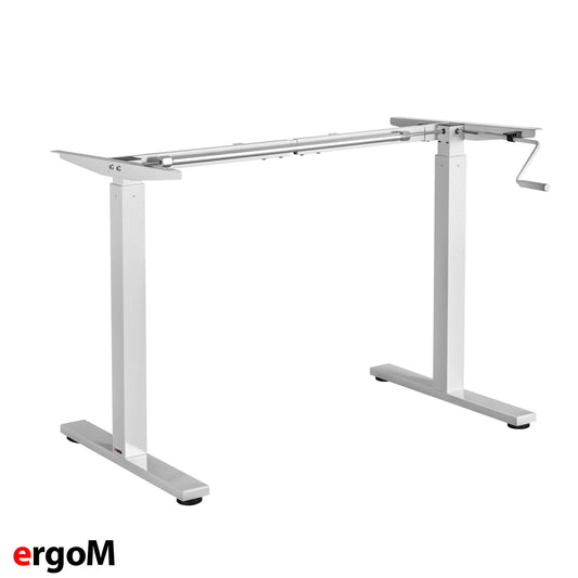 exeta ergoM höhenverstellbarer Schreibtisch manuell Tischgestell weiß Produktbild