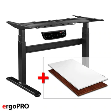 Sparbundle ergoPRO schwarz + Tischplatte in unterschiedlicher Ausführung