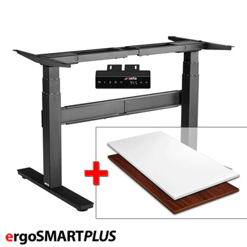 Sparbundle ergoSMARTPLUS schwarz + Tischplatte in unterschiedlicher Ausführung