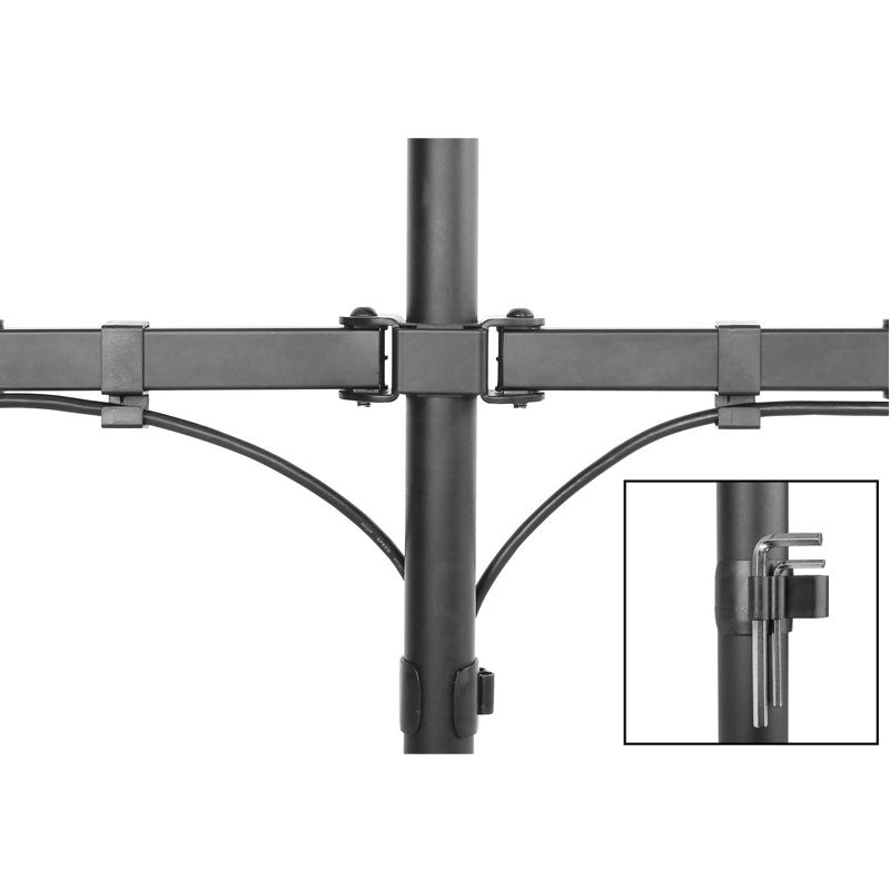 Dual Monitor LCD/ LED Tischhalterung Details Kabelhalter