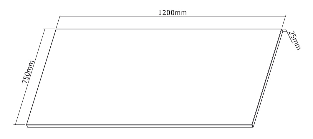 Tischplatte nussbaum 120 x 75 cm