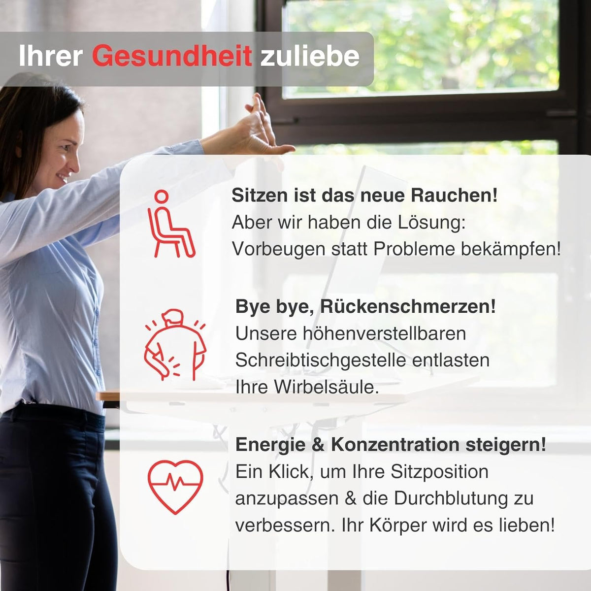 ergoSMARTPLUS höhenverstellbarer Schreibtisch Tischgestell elektrisch ergoSMARTPLUS höhenverstellbarer Schreibtisch Tischgestell elektrisch