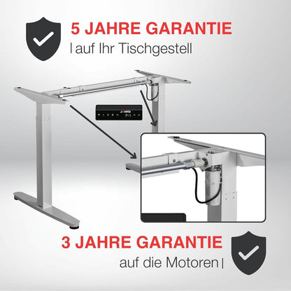 ergoEASY elektrisch höhenverstellbares Tischgestell schwarz Garantie