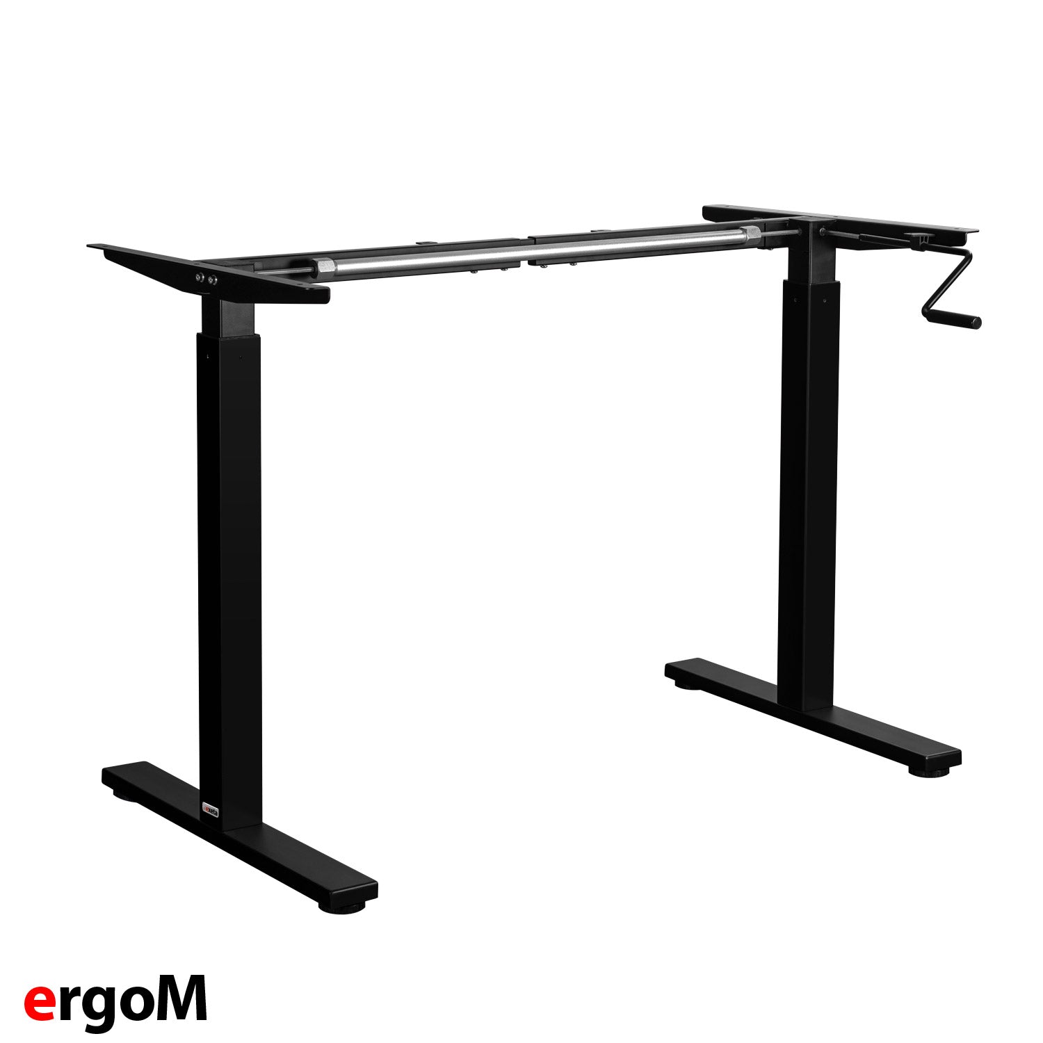 exeta ergoM höhenverstellbarer Schreibtisch manuell Tischgestell schwarz Produktbild