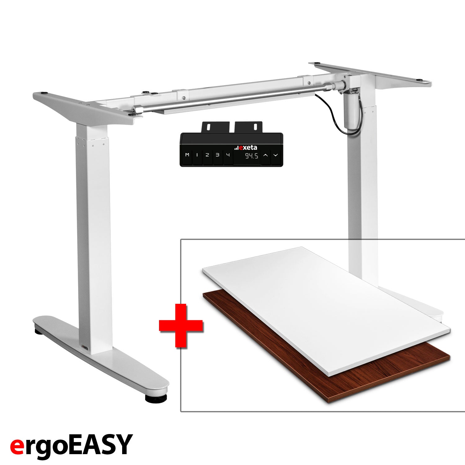 Sparbundle ergoEASY weiß + Tischplatte in unterschiedlicher Ausführung
