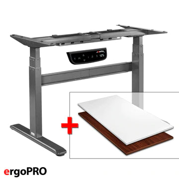 Sparbundle ergoPRO grau + Tischplatte in unterschiedlicher Ausführung
