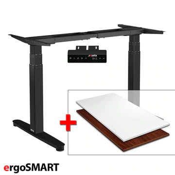 Spar-Bundle ergoSMART schwarz + Tischplatte in unterschiedlicher Ausführung