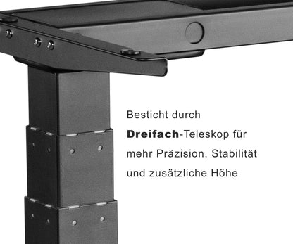Spar-Bundle ergoSMARTPLUS schwarz + Tischplatte nussbaum 120x75x2,5cm