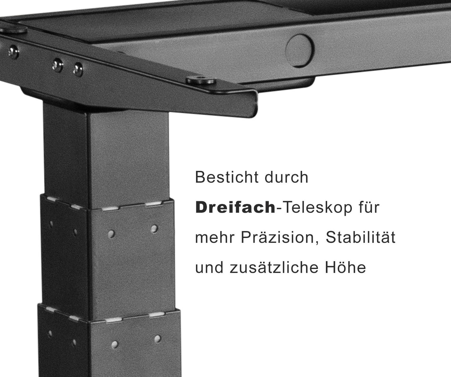 Spar-Bundle ergoSMARTPLUS schwarz + Tischplatte weiss 150x75x2,5cm