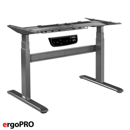 Spar-Bundle ergoPRO grau + Tischplatte nussbaum 180x75x2,5cm