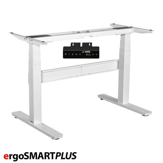 exeta ergoSMARTPLUS höhenverstellbarer Schreibtisch elektrisch Tischgestell weiß Produktbild