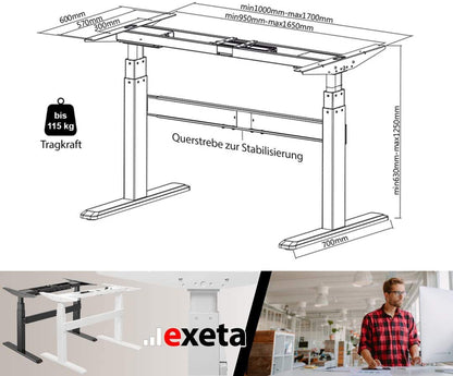 Spar-Bundle ergoPRO grau + Tischplatte nussbaum 180x75x2,5cm