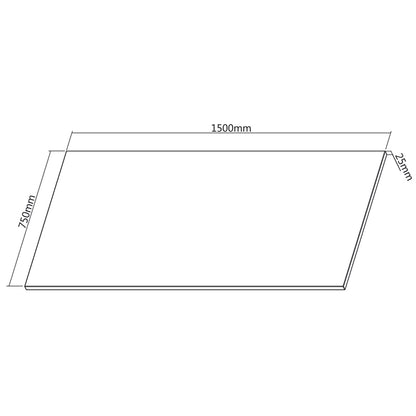 Spar-Bundle ergoEASY schwarz + Tischplatte nussbaum 150x75x2,5cm