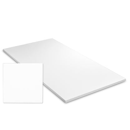 Spar-Bundle ergoSMART schwarz + Tischplatte weiss 150x75x2,5cm